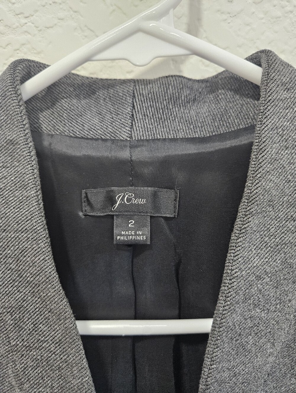 J. Crew Women's Collarless Gray Tailored Blazer - 2nd Of The 1st One Posted - Picture 10 of 12